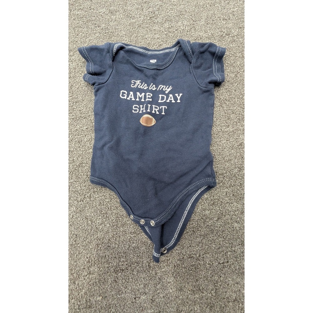 HB Baby Navy Game Day Shirt Football Bodysuit Short Sleeve‎ 6-9 Months